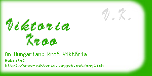 viktoria kroo business card