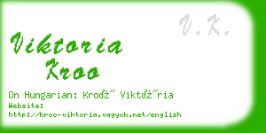 viktoria kroo business card